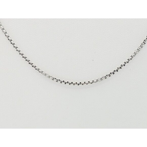 David Yurman .925 Sterling Silver 1.7mm Round Box Chain Necklace - 26" Length - Picture 9 of 13